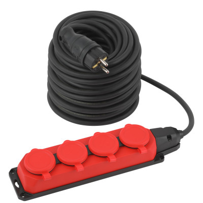 Розеточные блоки, удлинители  UK-4e-3x1,5-40m-IP44(KG)