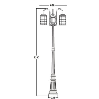 Наземный фонарь BARSELONA 81209B/10 Bl